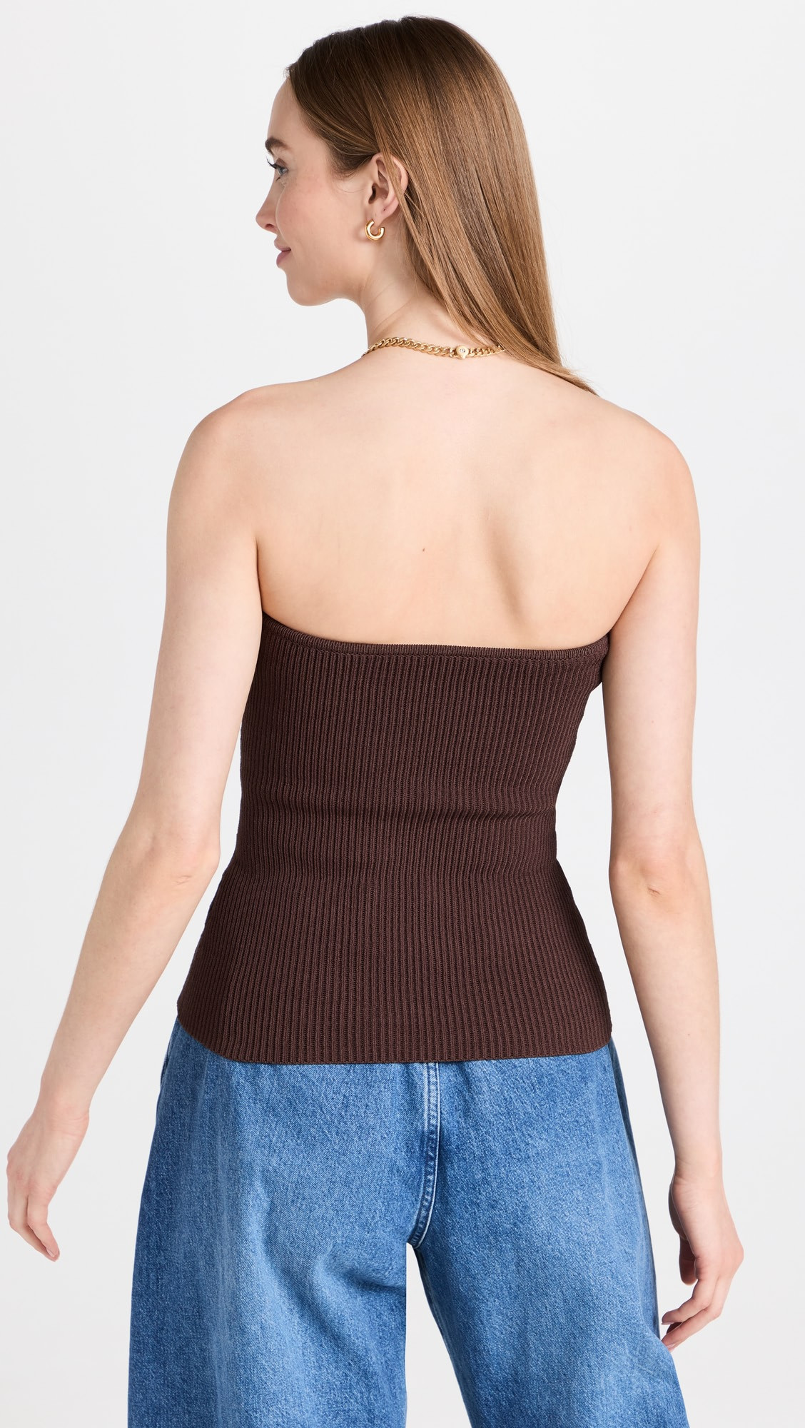 Brown Cass Bustier Knit Top | Shopbop