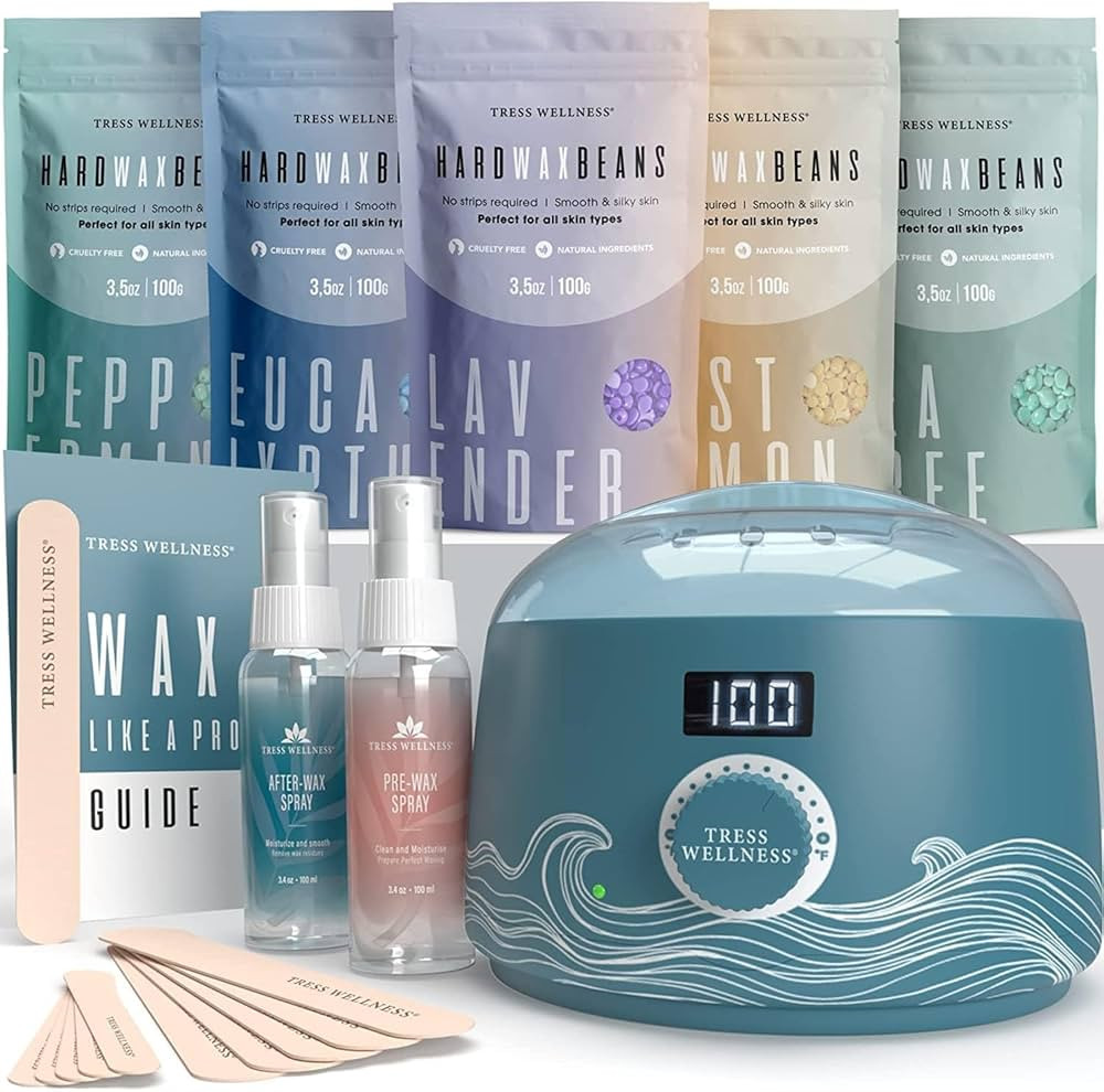 Tress Wellness Waxing Kit for Brazilian Wax - Easy to Use - For Sensitive Skin - Digital Display,... | Amazon (US)