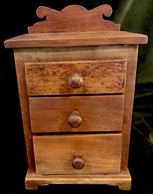 1915 Signed Antique Primitive Americana 3 Drawer Spice Cabinet/Box/Cupboard  | eBay | eBay US