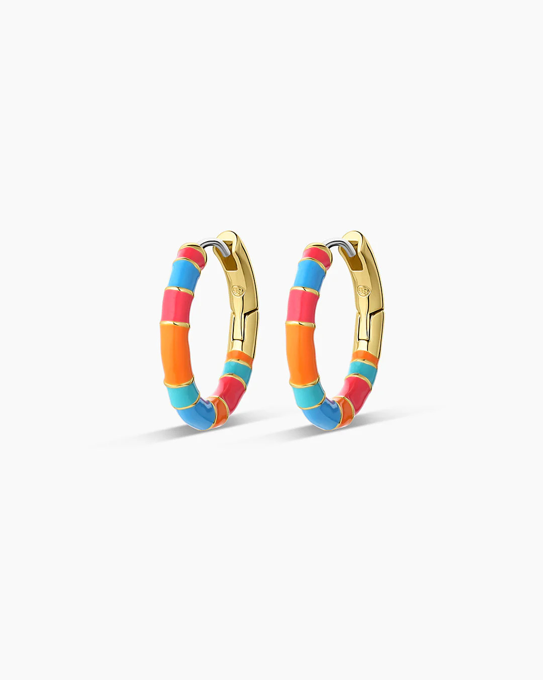 Gigi Enamel Stripe Hoops | Gorjana
