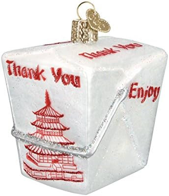 Old World Christmas Glass Blown Ornament with S-Hook and Gift Box, Food Collection (Chinese Take-... | Amazon (US)