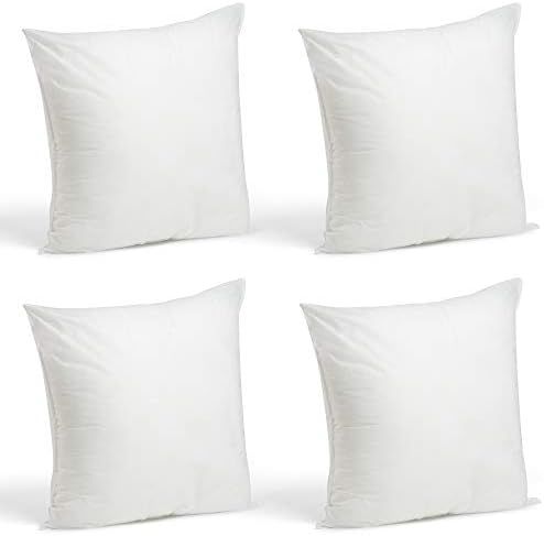 Foamily Throw Pillows Insert Set of 4-18 x 18 Insert for Decorative Pillow Covers - Made in USA -... | Amazon (US)