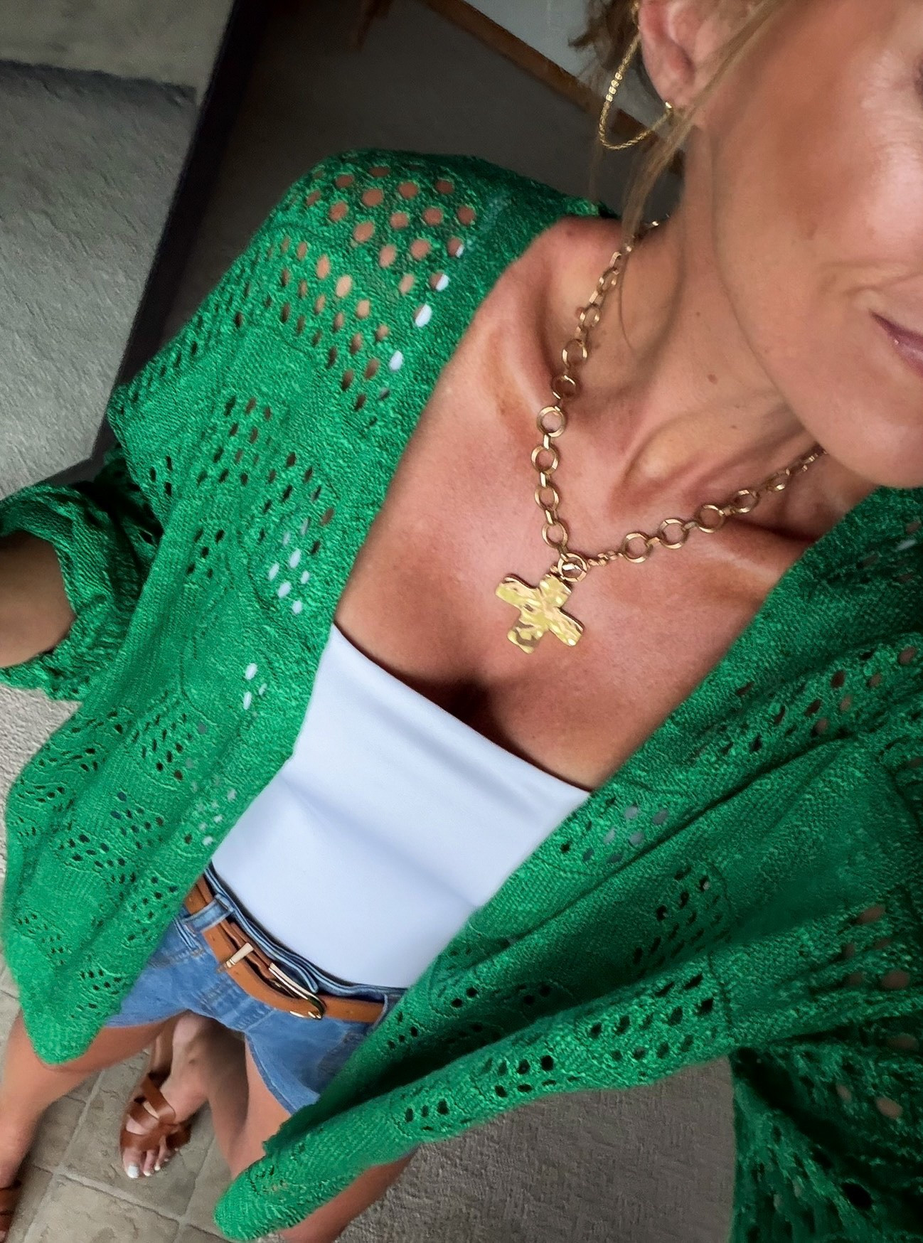 This open knit cardigan is available in 20+ color options making it perfect for team spirit wear. 🏈 ⚽️ 🏀 
Cardigan/ small
Tank/ medium
Shorts/ medium

#LTKSeasonal #LTKootd #LTKSaleAlert