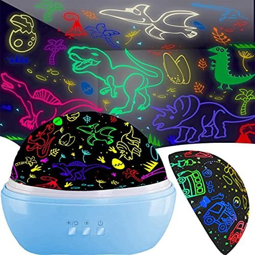 Amazon.com: Dinosaur Toys for 2-9 Year Old Boys,2 in 1 Rotating Projector Lamp with Dinosaurs&Car... | Amazon (US)