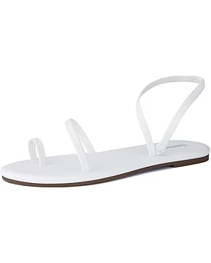 CUSHIONAIRE CHAI Women’s Strappy Sandals – Flat Sandals for Women, Comfortable Beach Sandals,... | Amazon (US)