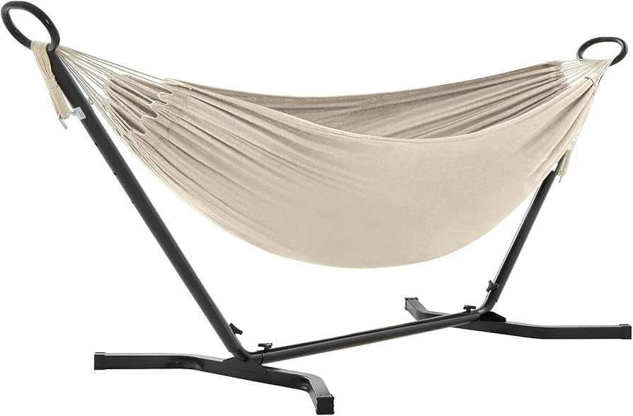 SONGMICS Double Hammock with Stand, 82.7 x 59.1 Inches, 529 lb Load Capacity, Portable Hammock, f... | Amazon (US)