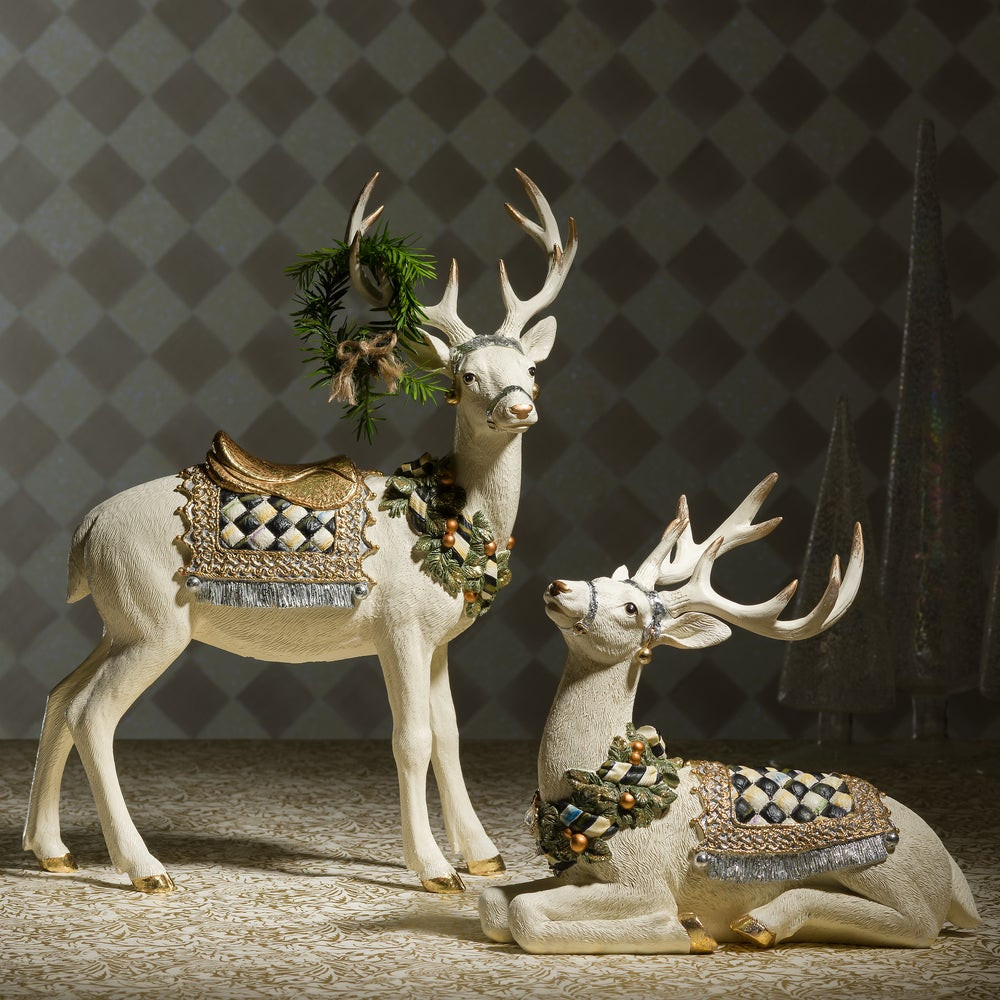 Winter White Stag - Standing | MacKenzie-Childs