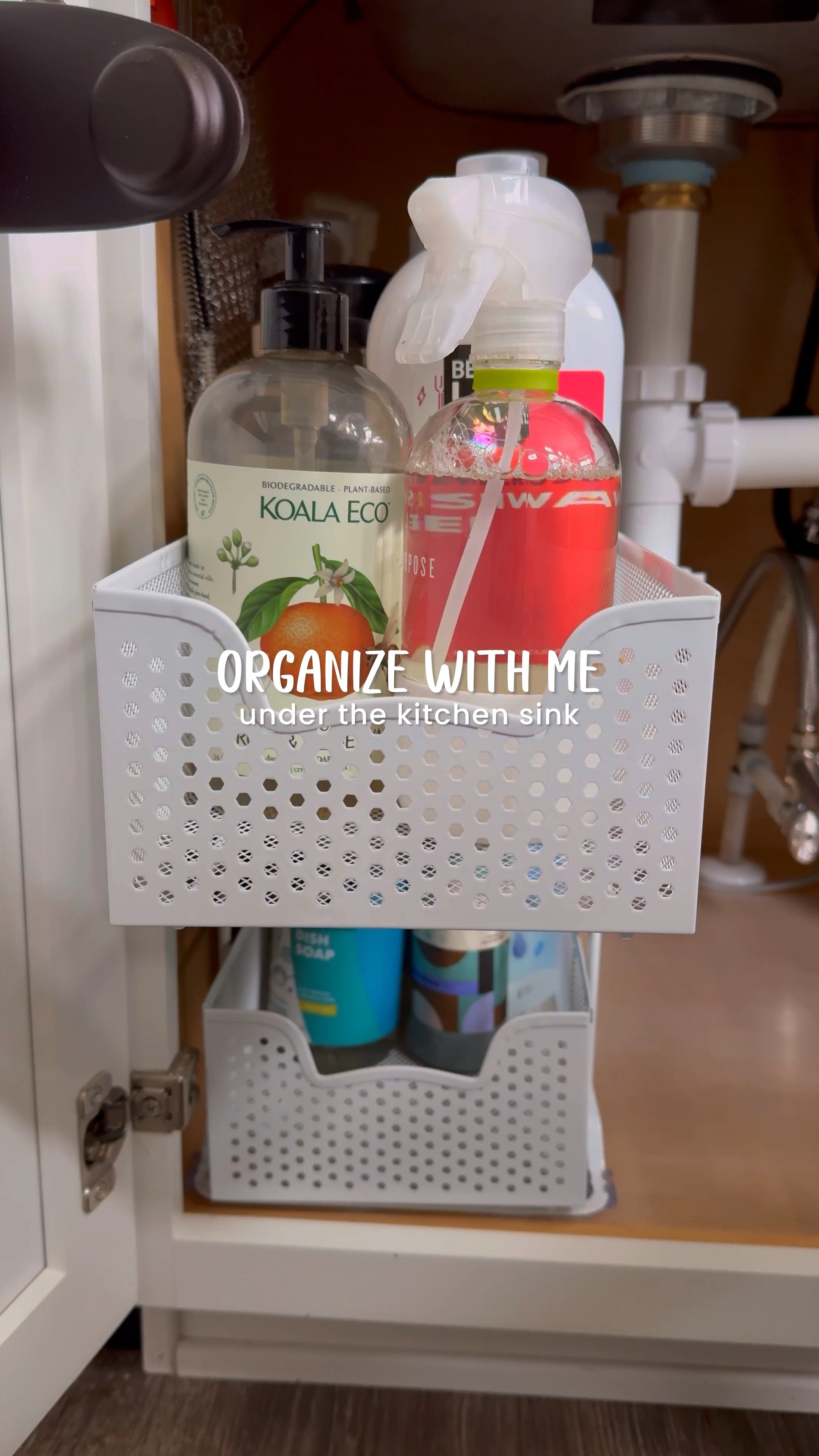 Organize under the kitchen sink (Amazon and Target finds) 



#LTKhome #LTKVideo #LTKfindsunder50