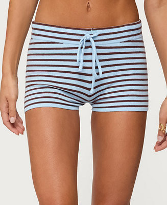 Edikted Women's Lillian Striped Knit Shorts - Macy's | Macy's