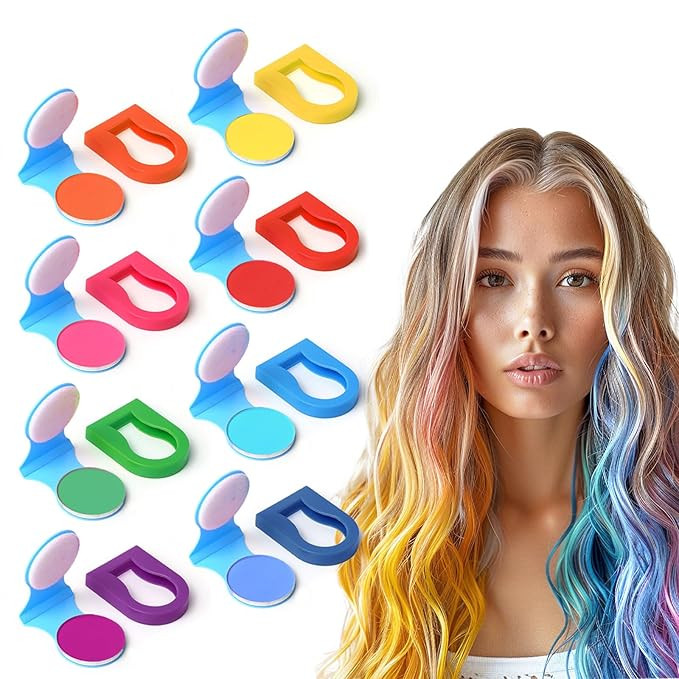 8 Colors Temporary Hair Chalk Hair Dye For Girls Kids Adults, Washable Hair Color Makeup For Spor... | Amazon (US)