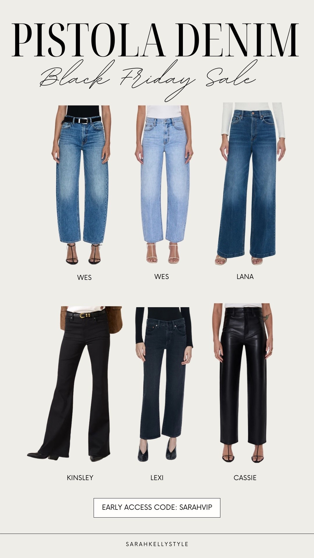 Pistola Denim gave me an early access code for you guys to their black Friday sale! (SARAHVIP)
I have been a longtime fan of their denim. I made a graphic so you guys can see my favorite pairs that I own!!

#LTKHoliday #LTKCyberWeek #LTKGiftGuide