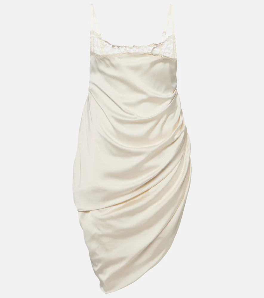 Jacquemus La Saudade Brodée satin slip dress | Mytheresa (UK)