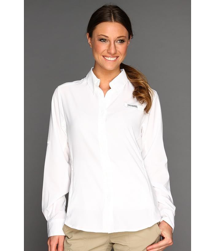 Columbia Tamiamitm II L/S Shirt (White) Women's Long Sleeve Button Up | Zappos