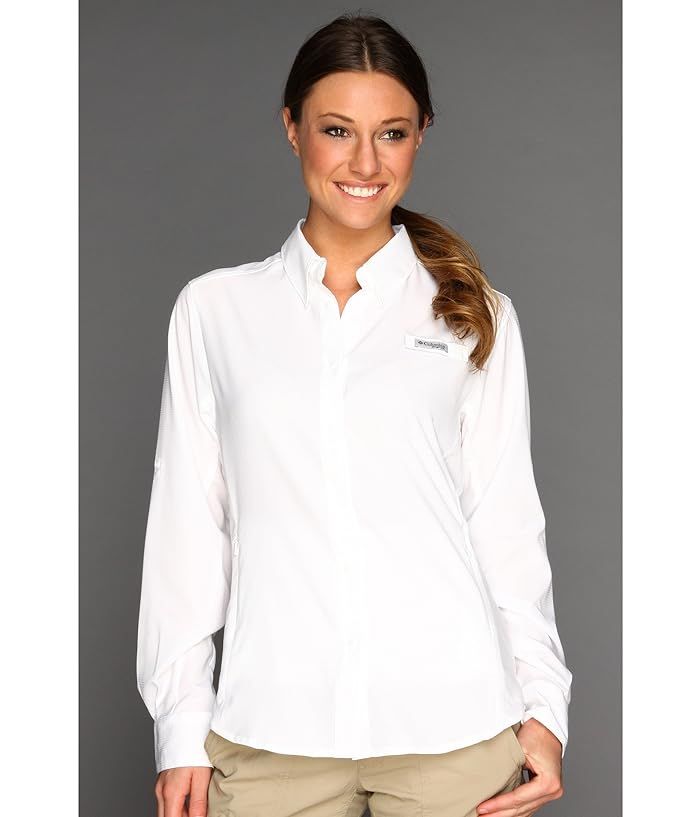 Columbia Tamiamitm II L/S Shirt (White) Women's Long Sleeve Button Up | Zappos