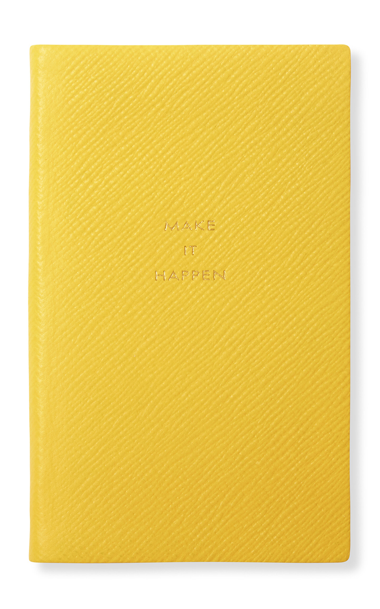Smythson - Make It Happen Panama Leather Notebook - Yellow - Moda Operandi | Moda Operandi (Global)