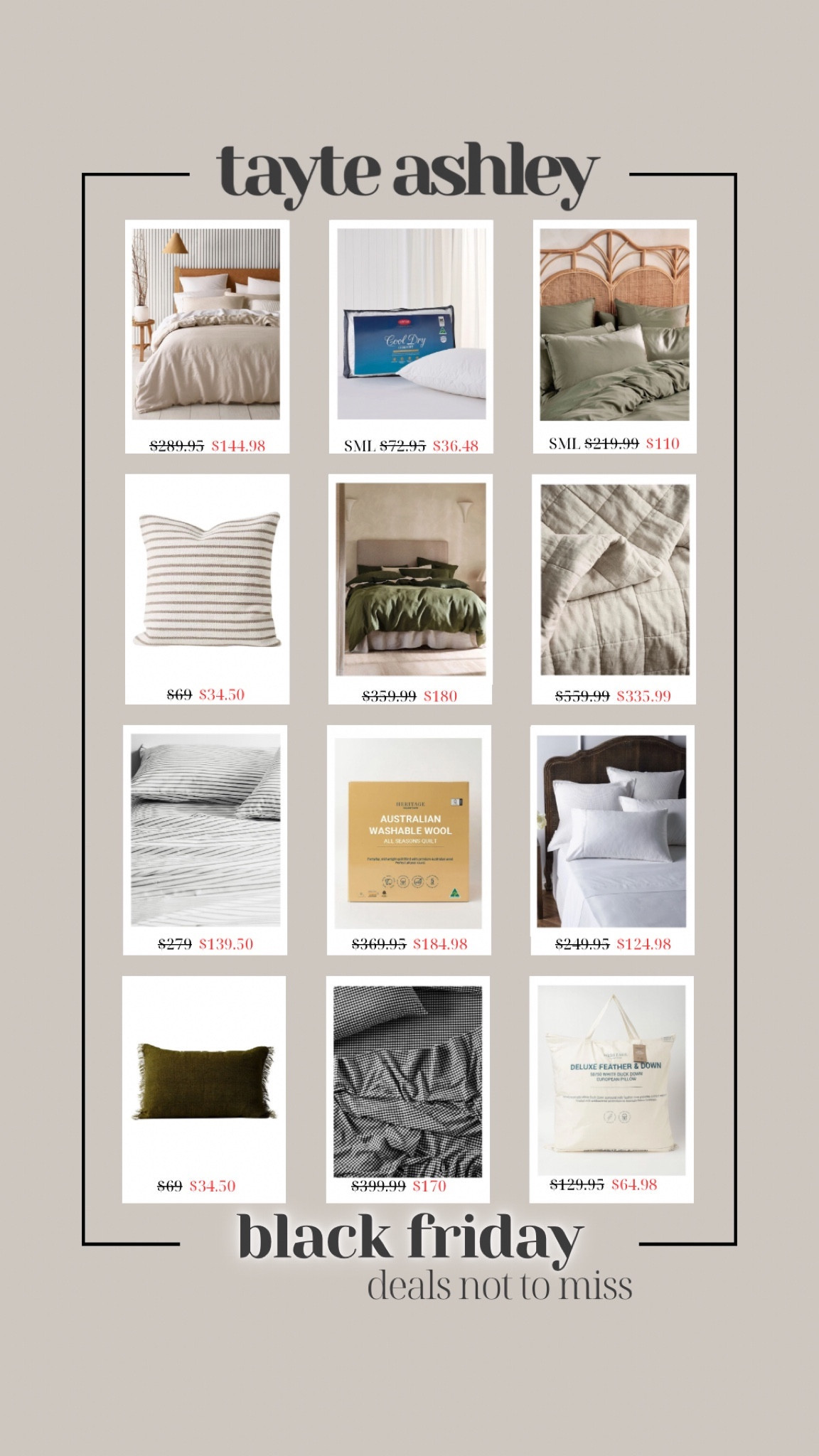 MYER ONE Black Friday
- Linen & Bedding -

#LTKaustralia #LTKhome #LTKCyberWeek