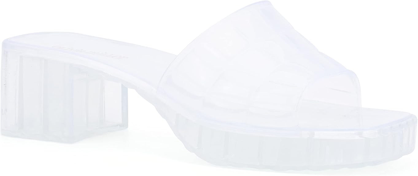 Olivia Miller Women’s Fashion Ladies Shoes, PVC Jelly Geli Single Open Toe Strap, Trendy Casual... | Amazon (US)