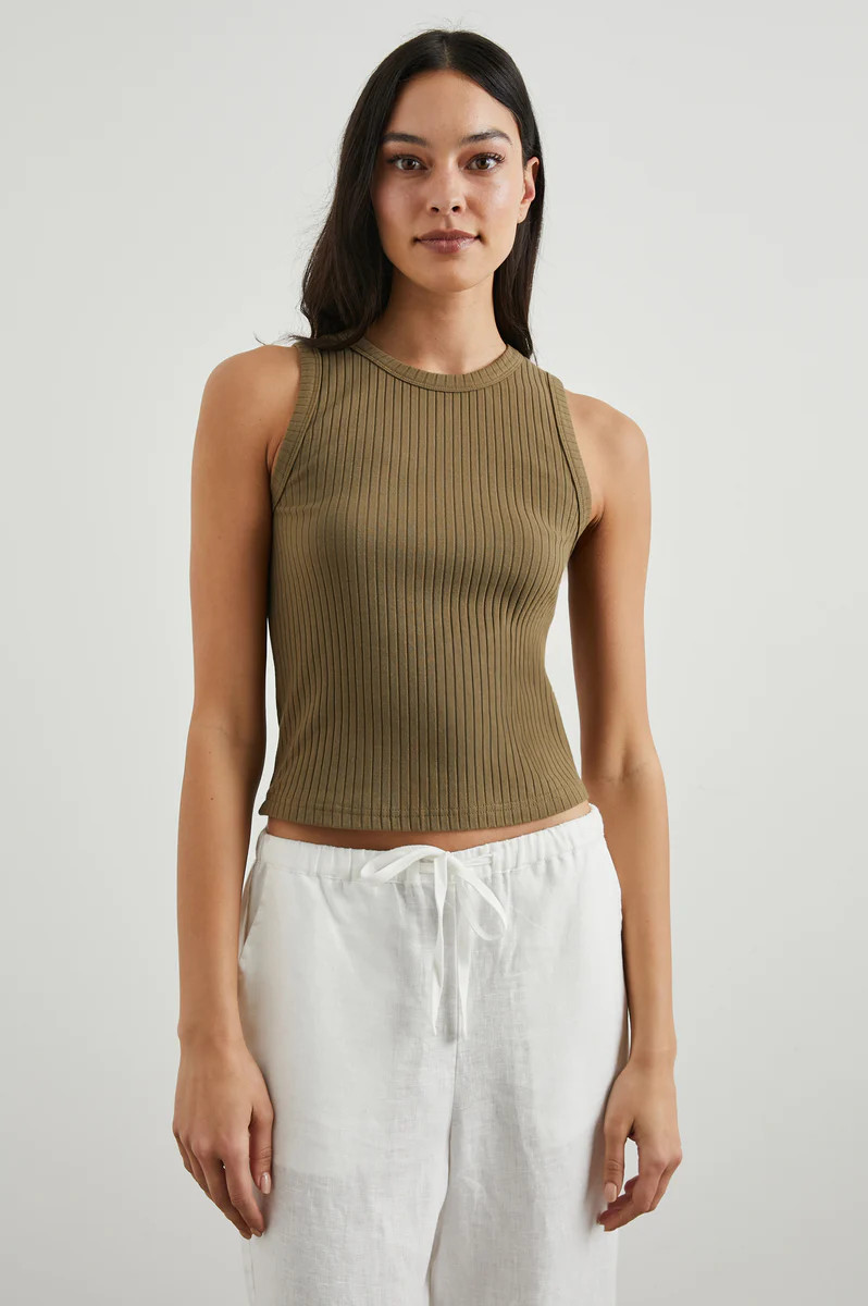 THE RACER TANK - OLIVE | Rails