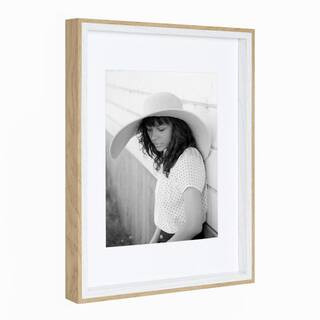 Gibson 11 in. x 14 in. matted to 8 in. x 10 in. White/Natural Picture Frames (Set of 4) | The Home Depot