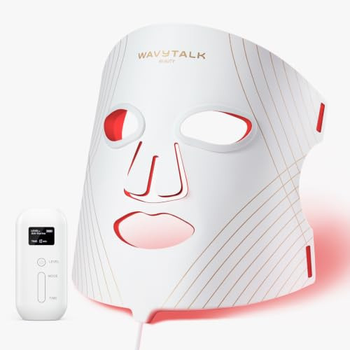 wavytalk Red Light Therapy Mask for Face, Glow Time LED Face Mask, NIR | Amazon (US)