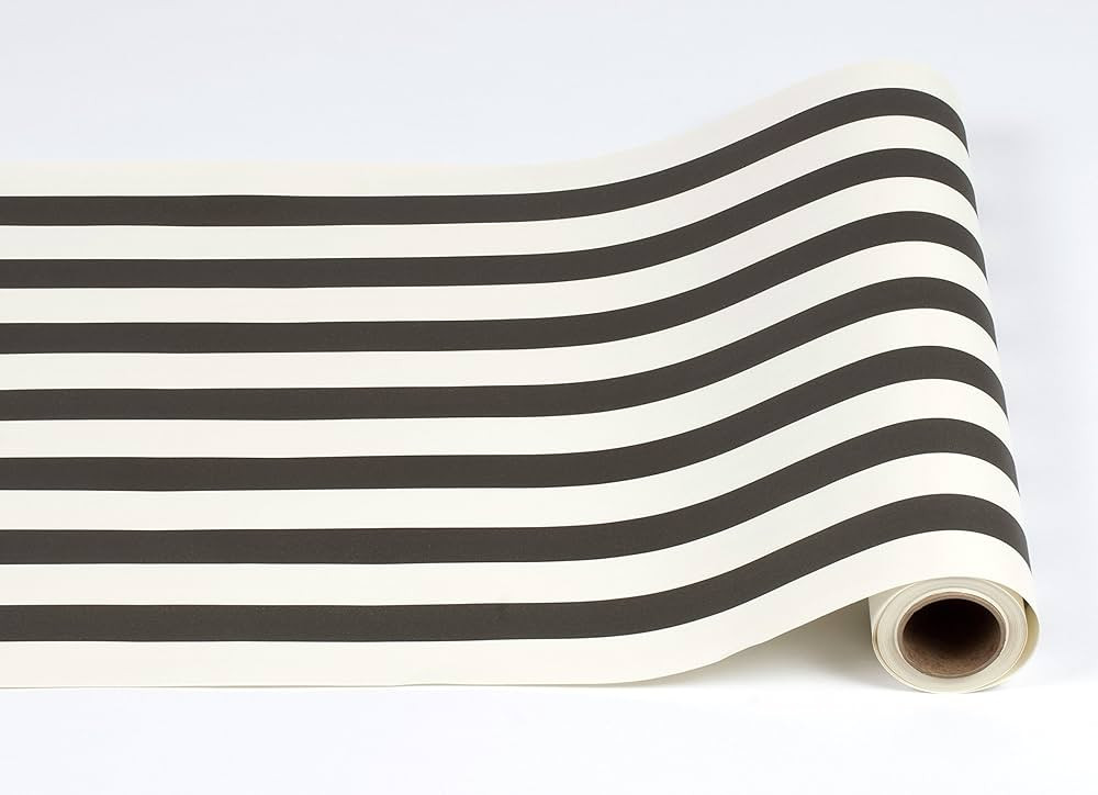 Black and White Striped Paper Table Runner - 25' Long x 20" Wide | Amazon (US)
