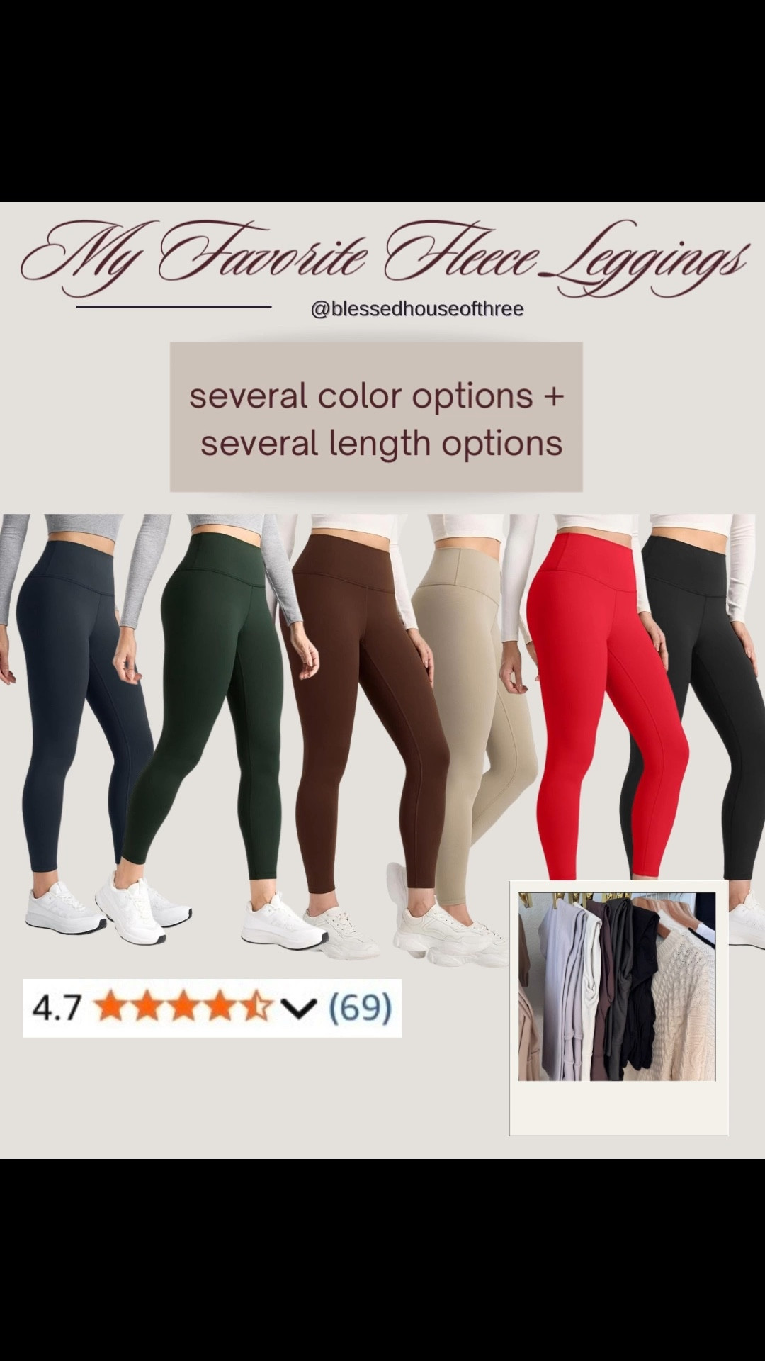 These fleece lined leggings are a winter fashion favorite — buttery soft, ultra cozy, and available in multiple lengths and colors to fit every body. A true cold weather closet staple you’ll reach for nonstop, whether you’re lounging, running errands, or layering under oversized sweaters and boots.

winter fashion leggings, fleece lined leggings, buttery soft leggings, warm winter leggings, cold weather leggings women, winter closet staples, everyday winter outfits, cozy winter fashion, leggings for winter outfits, high waisted fleece leggings, winter athleisure wear, casual winter outfits women, soft stretch leggings, layering leggings for winter, best fleece leggings for cold weather

#LTKFindsUnder50 #LTKSeasonal #LTKActive