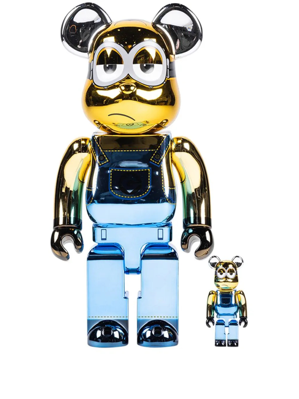 x Minions Minion Kevin (Chrome ed.) jeu de chiffres BE@RBRICK 100% et 400% | Farfetch Global