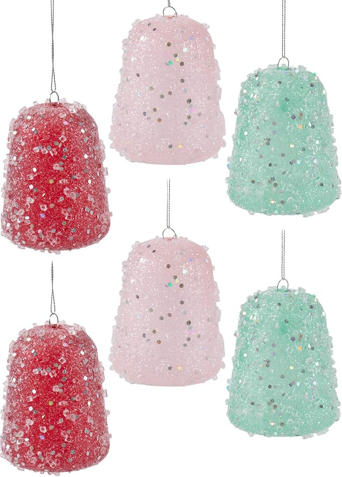 Regency International Red, Pink and Green Gumdrop 4 inch Acrylic Holiday Decorative Ornament Box ... | Amazon (US)