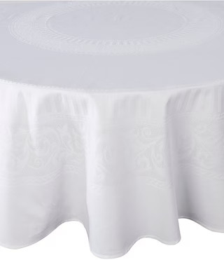 Damask Jacquard Round Tablecloth | Dillard's