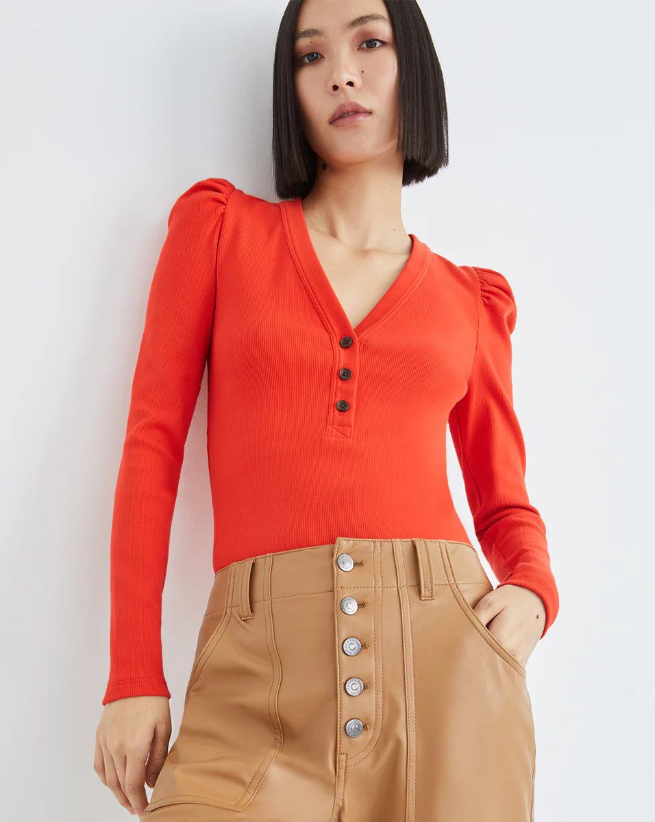 Dekalb Puff-Sleeve Top | Veronica Beard