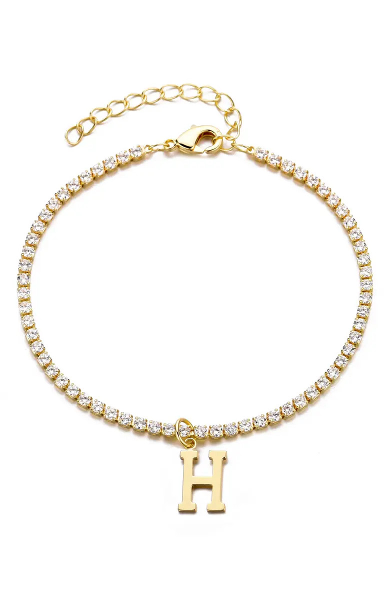 Initial Charm Tennis Bracelet | Nordstrom Rack