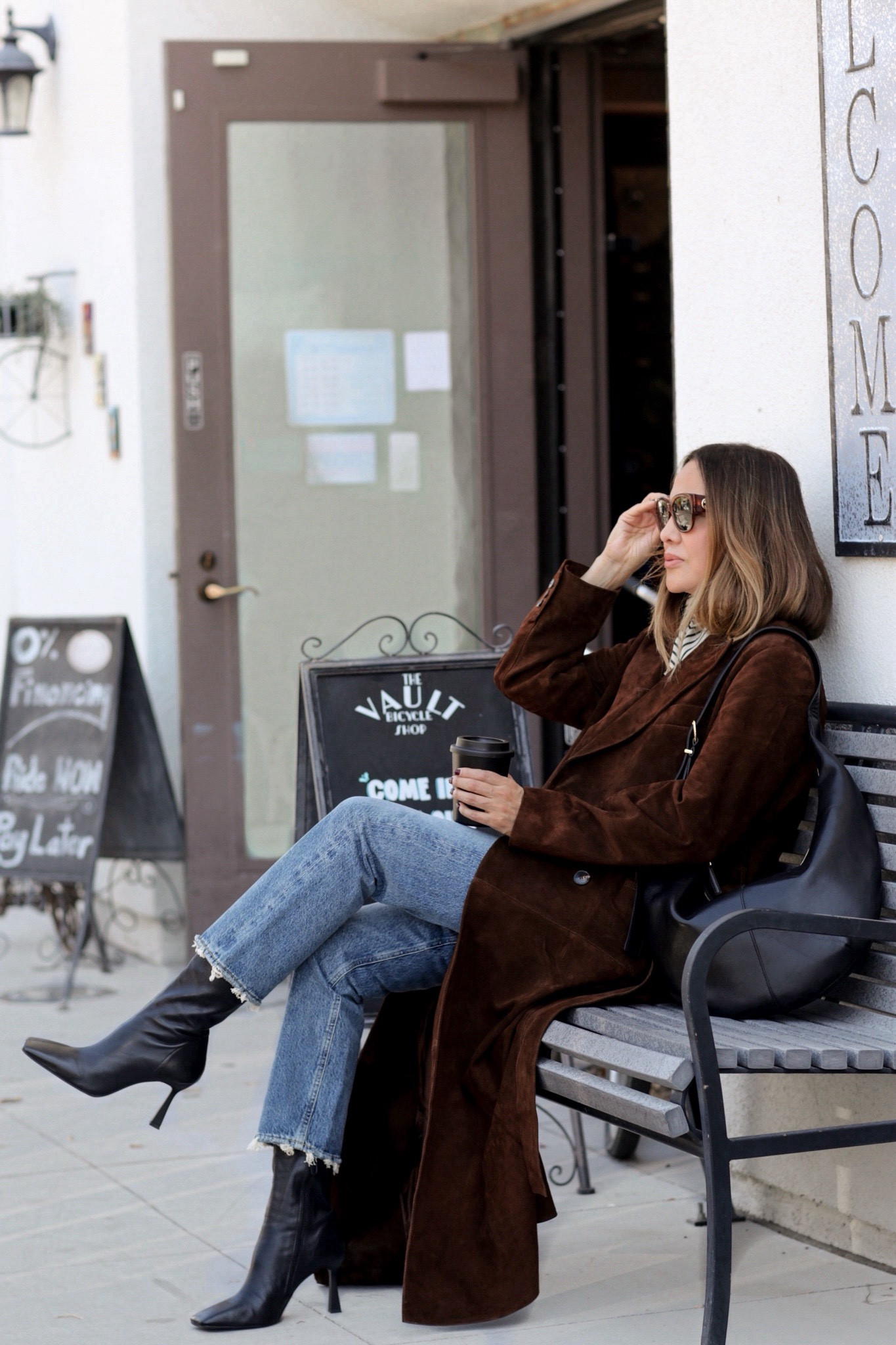 My go-to fall uniform 
Madwell suede trench coat (wearing a size 6)