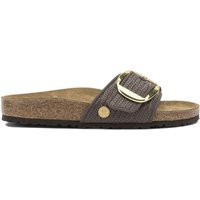 Birkenstock slippers "Madrid Big Buckle Raffia". | Balardi (US & Canada)
