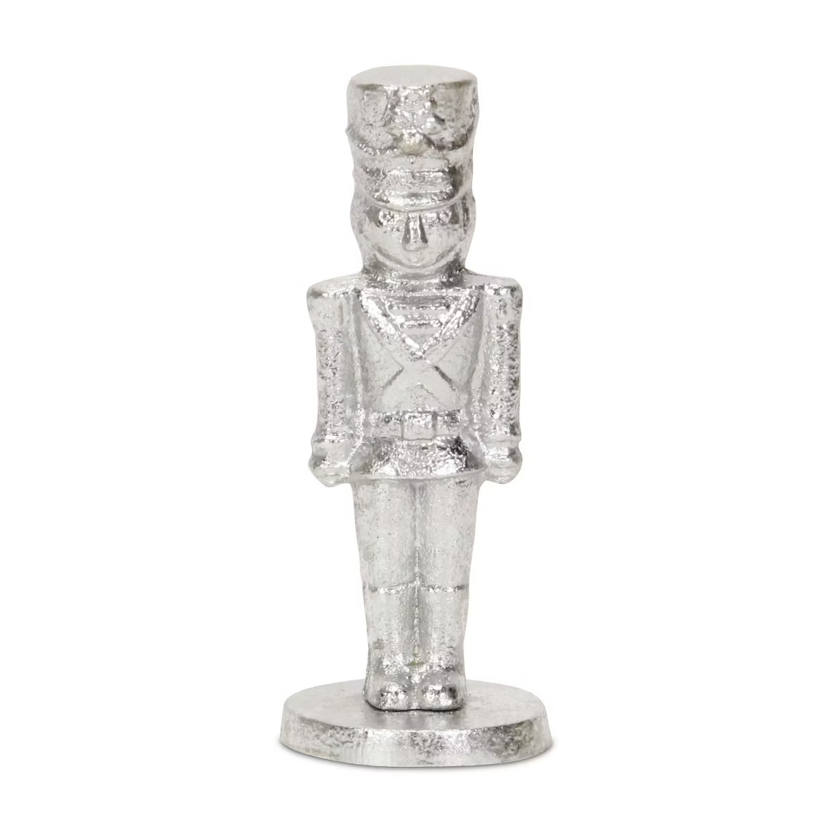 HomeRoots 7" Silver Cast Iron Christmas Nutcracker Figurine | Target