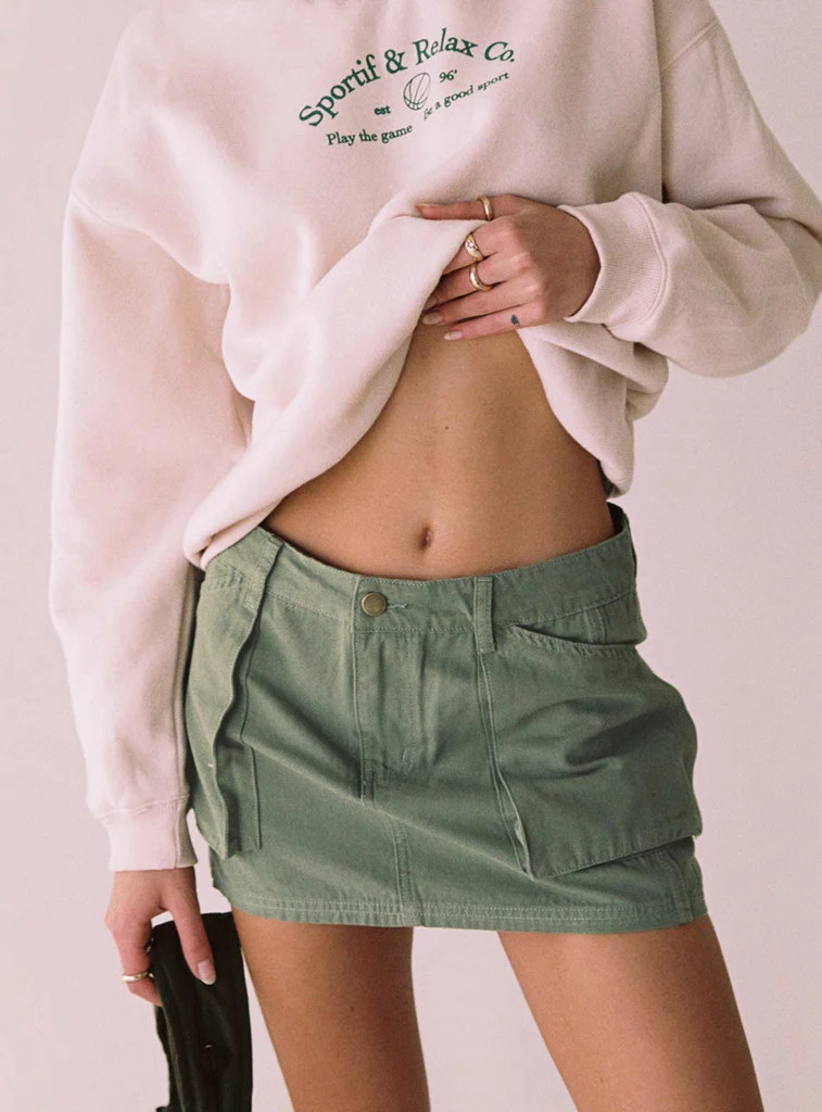 Leni Cargo Mini Skirt Khaki | Princess Polly AU