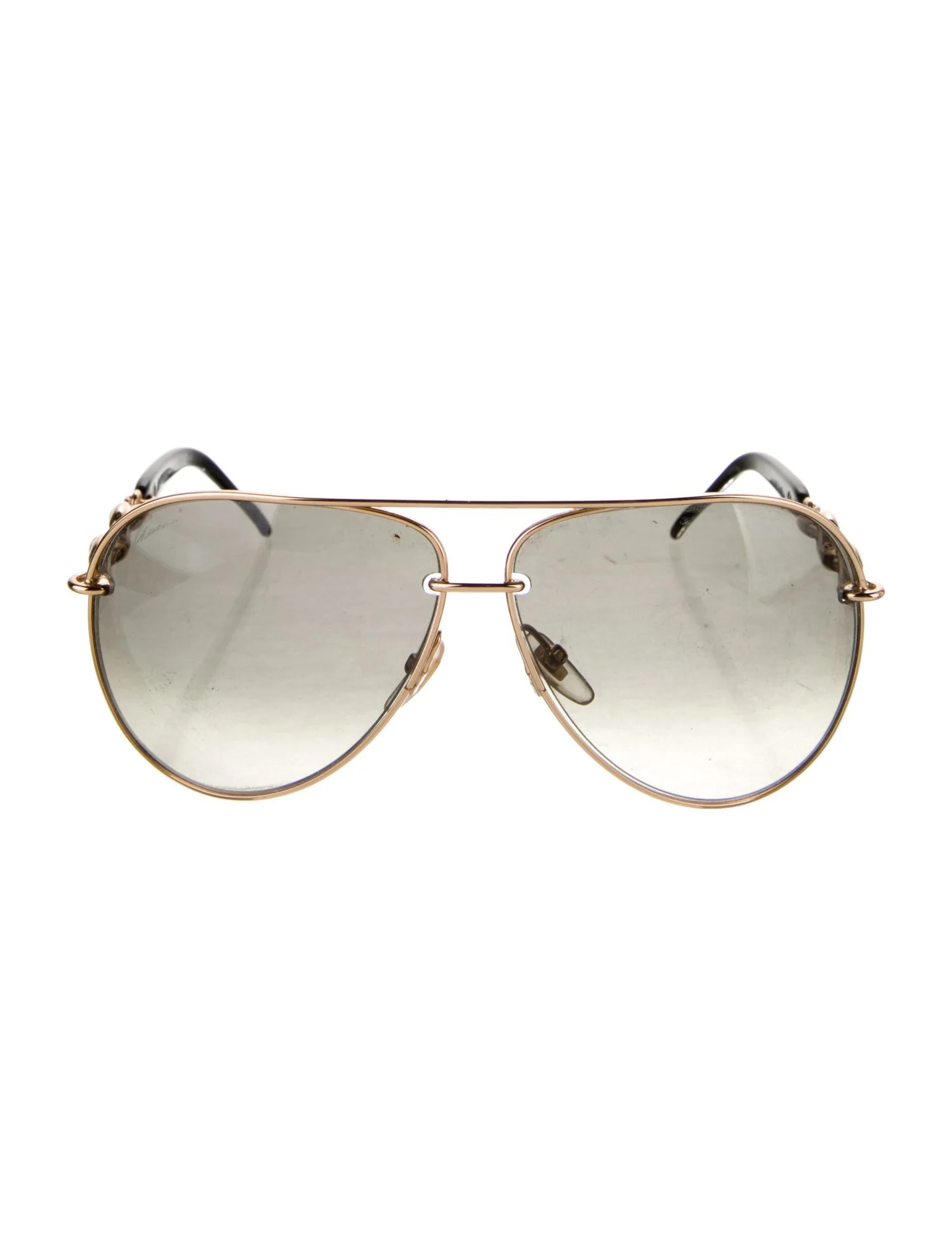Marina Chain Accent Aviator Sunglasses | The RealReal