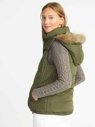 Hooded Frost Free Vest for Women | Old Navy US