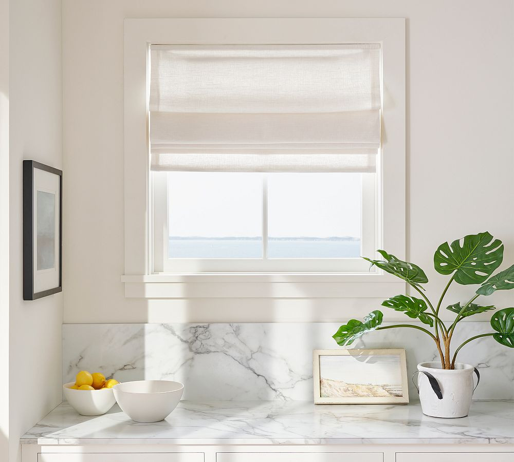 Custom Emery Linen Light Filtering Shade | Pottery Barn (US)