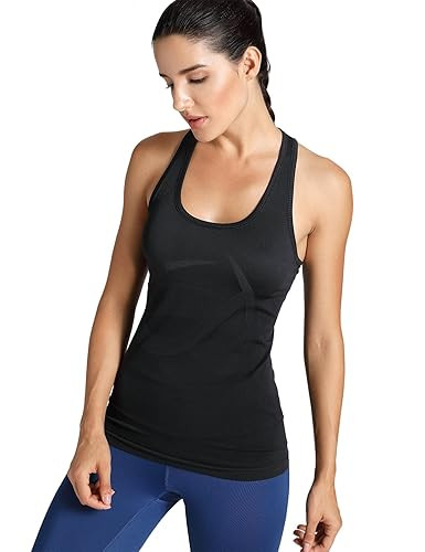 CRZ YOGA Women's Activewear Running Workouts Clothes Yoga Racerback Compression Tank Tops | Amazon (US)
