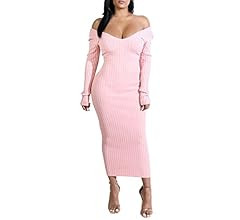 Women Fall Sexy V Neck Midi | Amazon (US)
