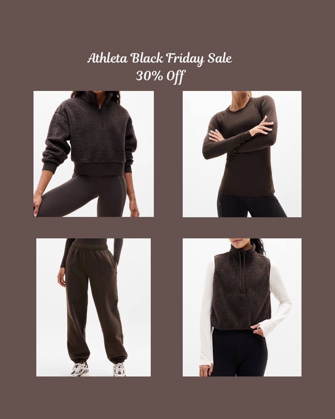 Athleta Black Friday Sale- Truffle Brown Picks! 30-40% Off! 

#LTKHoliday #LTKCyberWeek #LTKGiftGuide