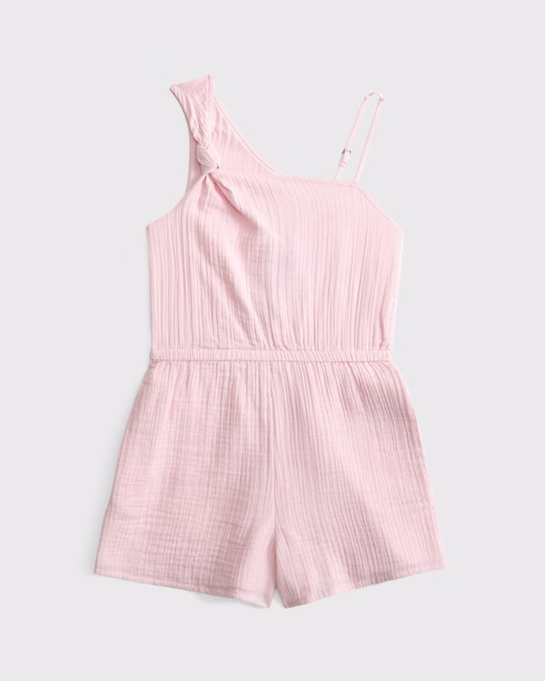 gauzy asymmetrical romper | Abercrombie & Fitch (US)