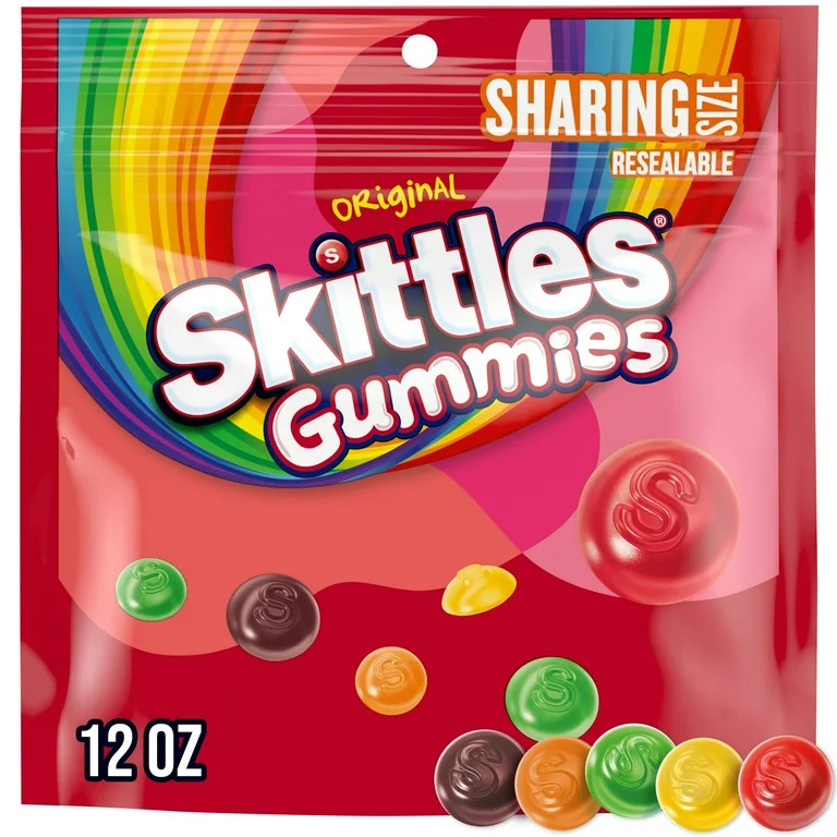 Skittles Gummies Original Gummy Candy Travel Essentials, Sharing Size - 12 oz Bag | Walmart (US)