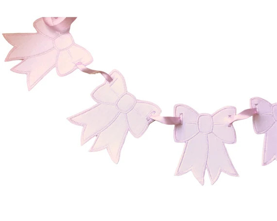 Dancing Bows Garland Birthday Banner Bow Room Decor | Etsy | Etsy (US)
