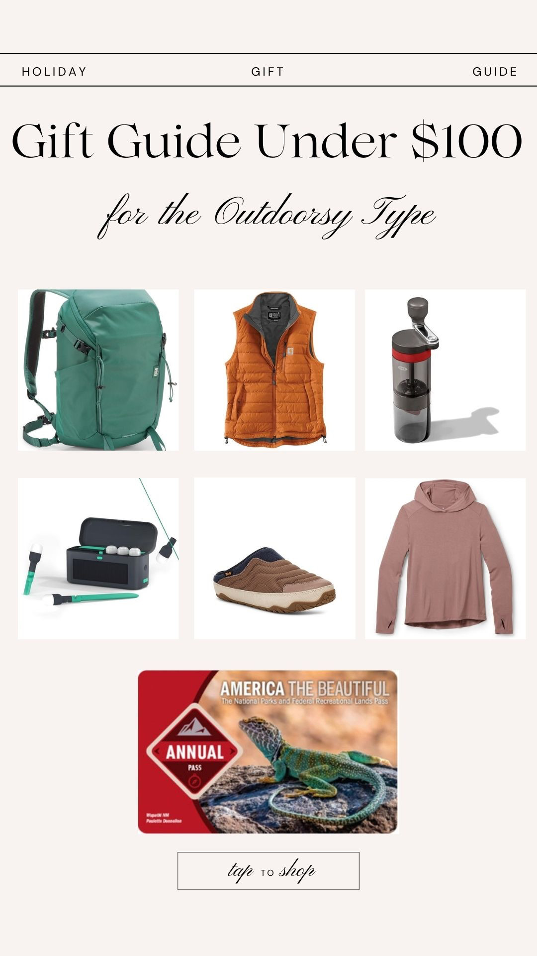 Our Picks For Gifts Under $100 

 #LTKGiftGuide #LTKFindsUnder100 #LTKTravel
