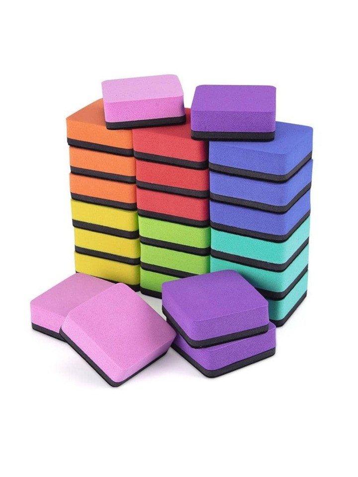 24PCS Mini White Board Eraser Bulk for Student Teacher Classroom Supplies Magnetic Dry Erase Boar... | SHEIN