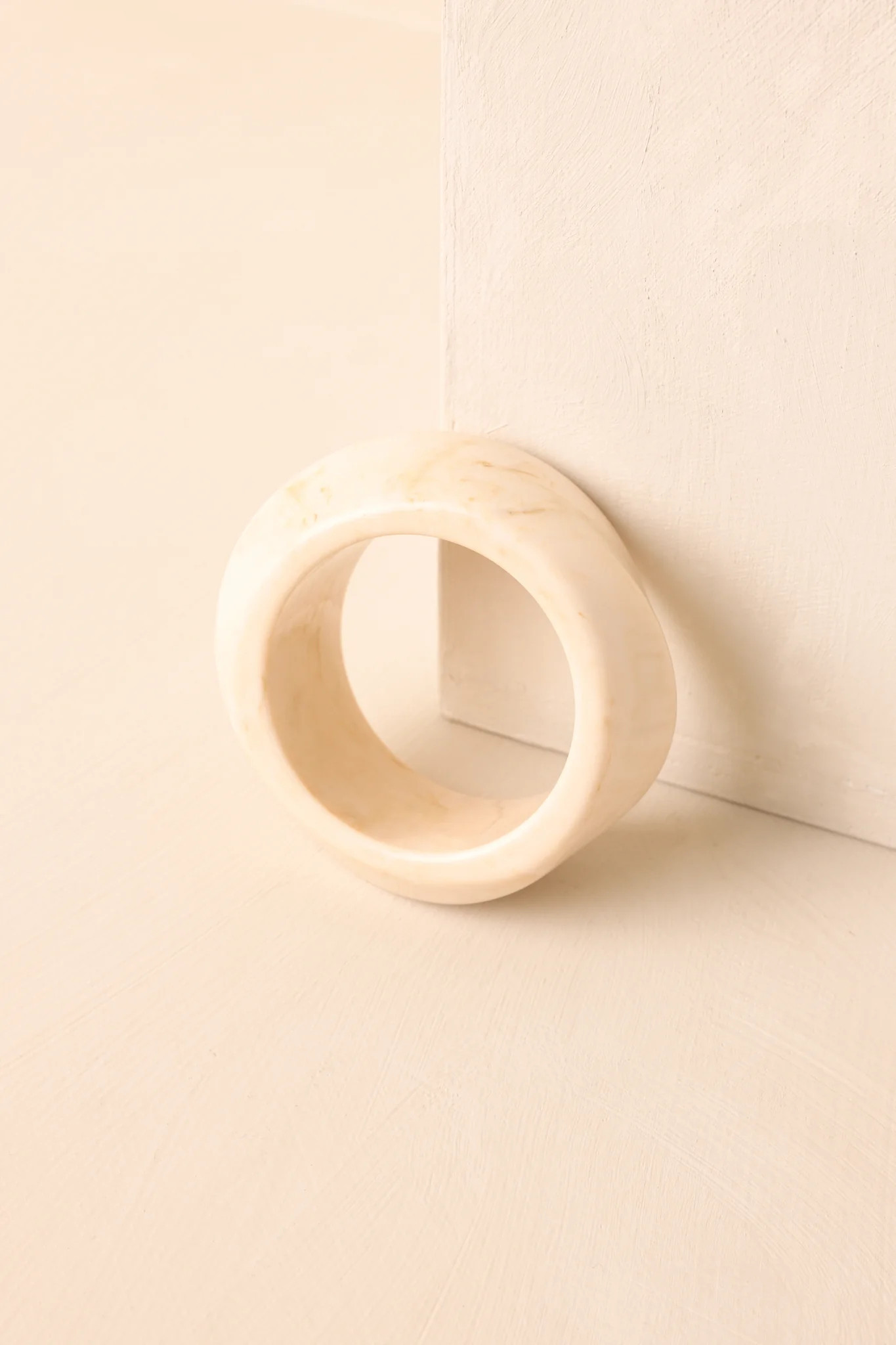 Came Back Better Ivory Marble Twisted Bangle Bracelet | Red Dress