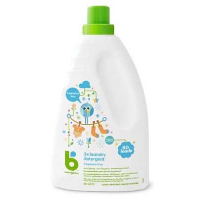 Babyganics 3x Laundry Detergent, Fragrance Free - 60oz | Target