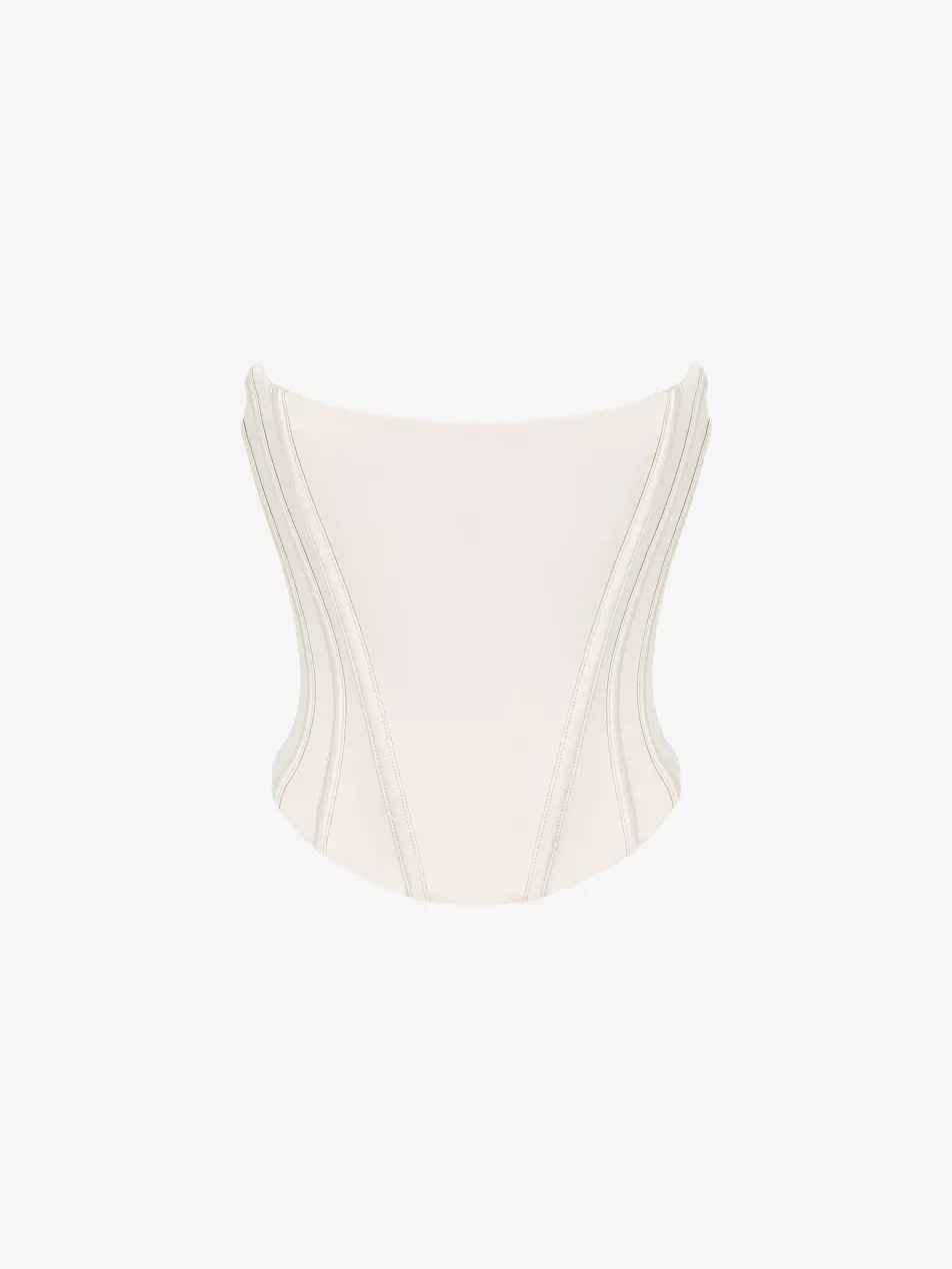 Genevieve corseted satin top | Selfridges