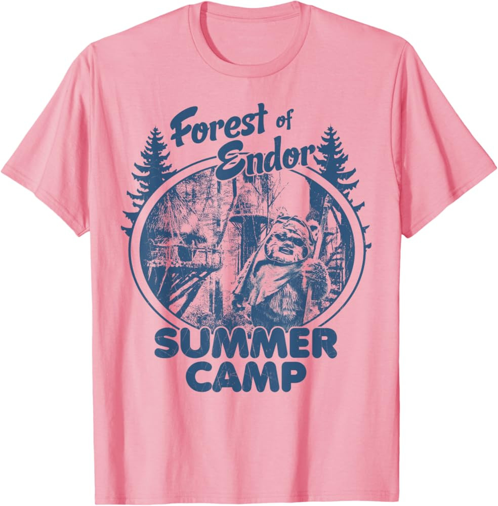 Star Wars Wicket Ewoks Endor Forest Summer Camp Disney+ T-Shirt | Amazon (US)